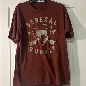 (🔥4 For $20)True Craft Maroon Graphic Tee Men’s Large T shirt
